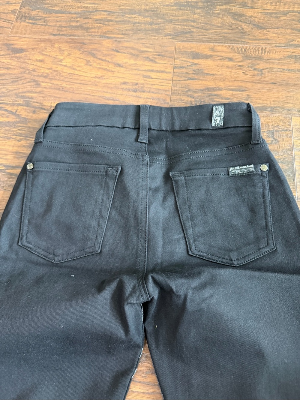 7 For All Mankind Women's Black & Silver Design Jeans Size 24 - Picture 5 of 11